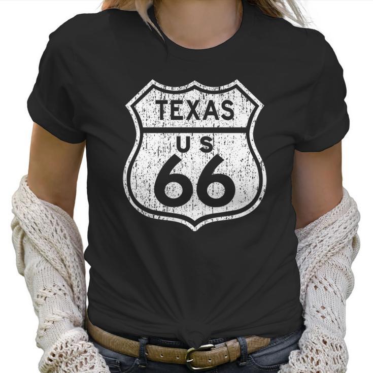 Texas Historic Route 66 Distressed Graphic Men Women T-Shirt Graphic Print Casual Unisex Tee Women T-Shirt