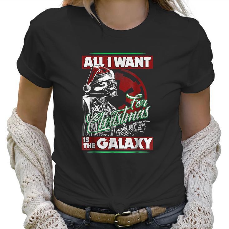 Vader Empire All I Want Galaxy Christmas Women T-Shirt