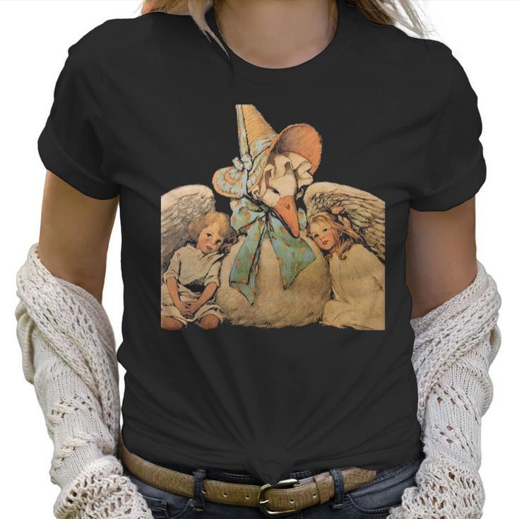 Vintage Mother Goose Children Jessie Willcox Smith Classic Round Sticker T Women T-Shirt