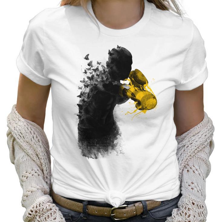 Ali Float Like A Butterfly Sting Like A Bee Funny Women T-Shirt