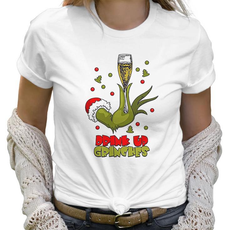 Drink Up Grinches Funny Christmas Drinking Women T-Shirt