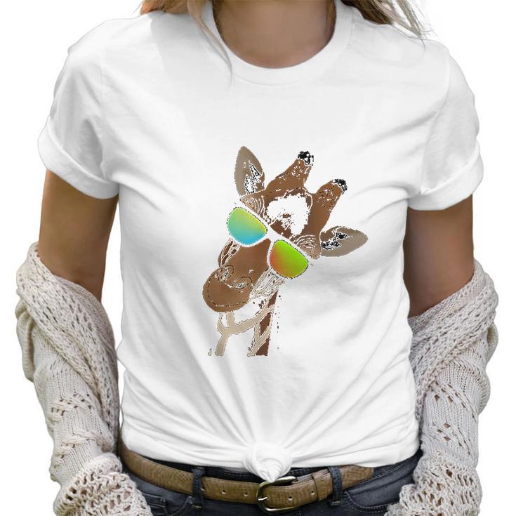 Funny Looking Giraffe For Giraffes  Zebras Lovers Women T-Shirt