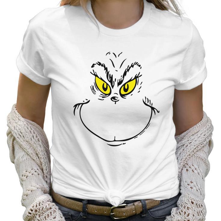 Grinch Face Grinch Christmas Women T-Shirt