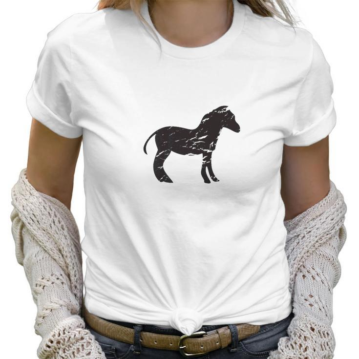 Horse Stallion Or Young Colt Vintage Distressed Women T-Shirt
