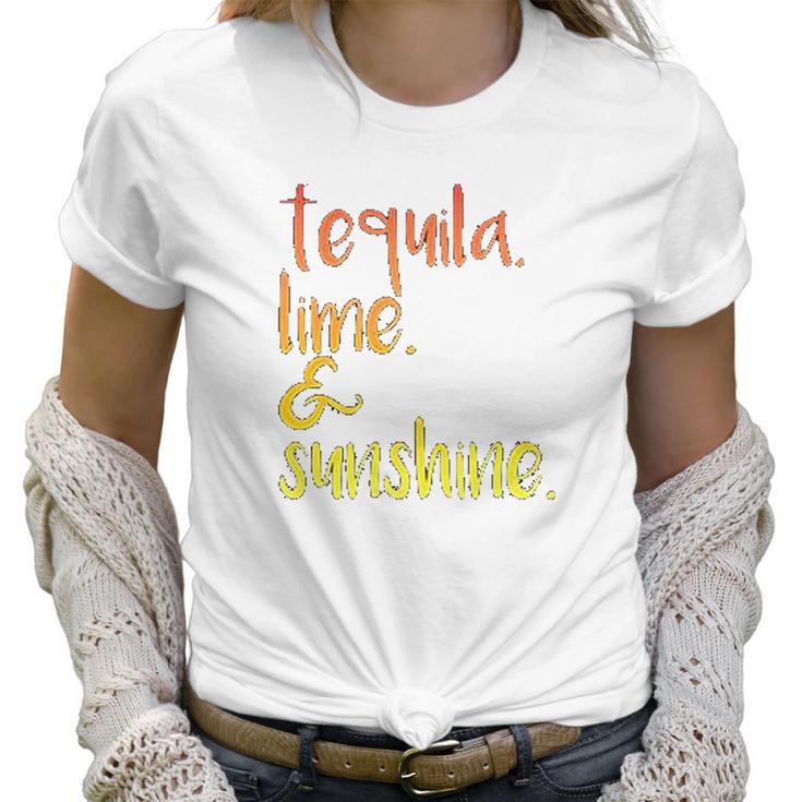 Panoware Funny Graphic Tequila Lime And Sunshine Women T-Shirt