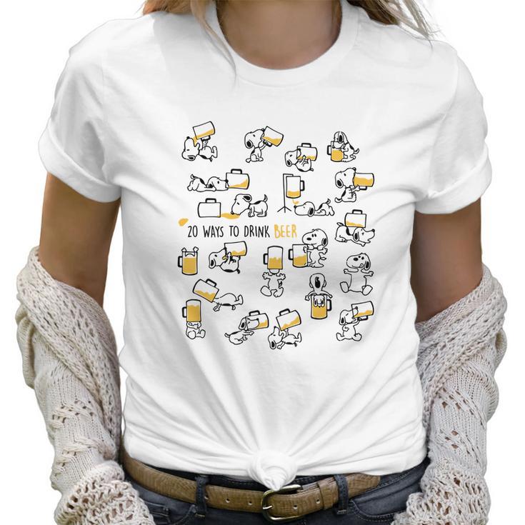 Snoopy 20 Ways To Drink Beer Shirt Women T-Shirt