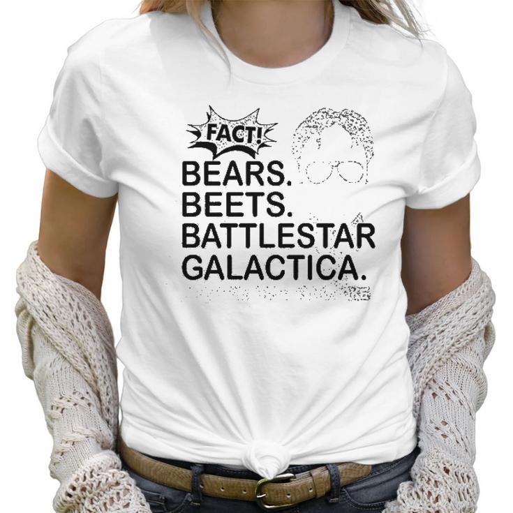 Squatch King Threads Bears Beets Battlestar Galactica Women T-Shirt