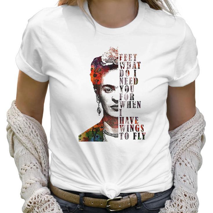 I Have Wing To Fly Frida Kahlo Women Empowerment Inspiring Women T-Shirt