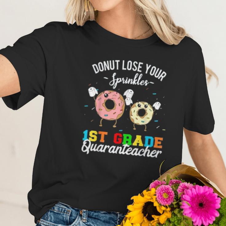 1St Grade Teacher Social Distancing Women T-Shirt Gifts for Her