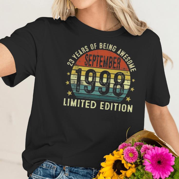 23 Years Old Vintage September 1998 23Rd Birthday Men Women Women T-Shirt Gifts for Her