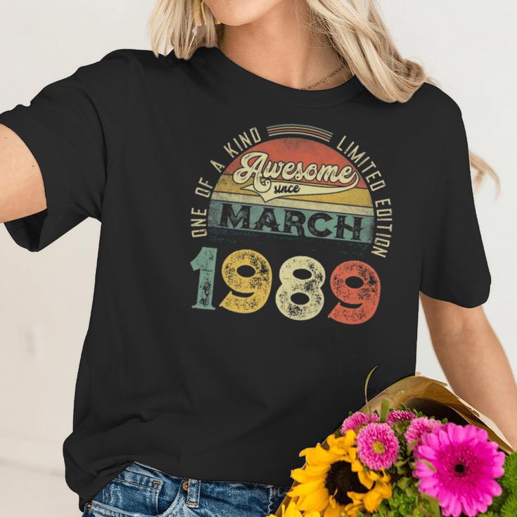 32Nd Birthday Decorations March 1989 Men Women 32 Years Old Women T-Shirt Gifts for Her