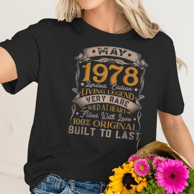 44Th Birthday Decorations May 1978 Men Women 44 Years Old Women T-Shirt Gifts for Her