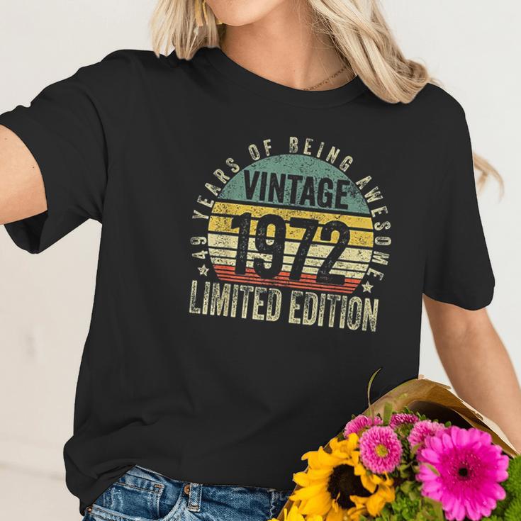 50 Year Old Gifts Vintage 1972 50Th Birthday Women T-Shirt Gifts for Her