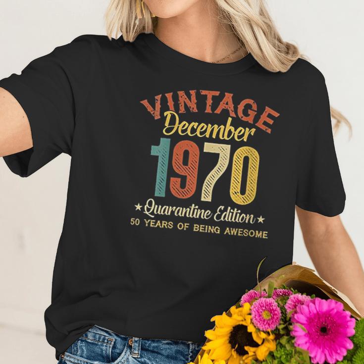 50 Years Old Gifts 50Th Birthday Gift Vintage December 1970 Women T-Shirt Gifts for Her