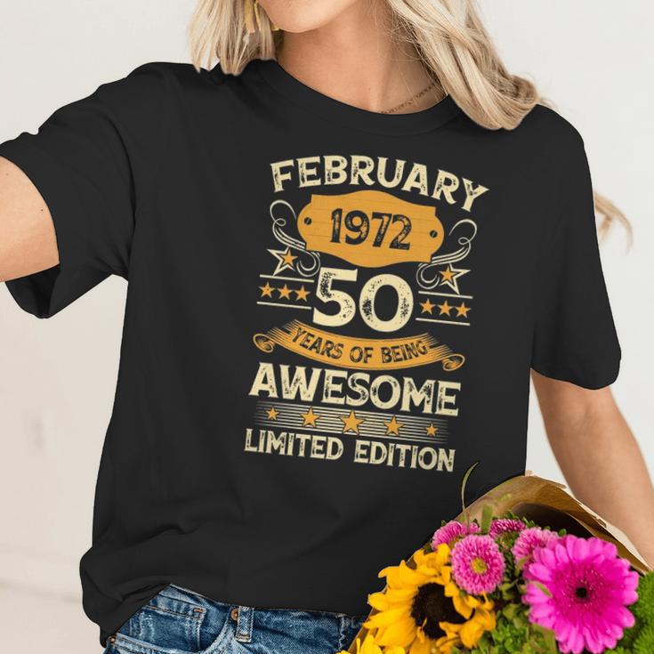 50 Years Old Gift Vintage February 1972 50Th Birthday Gift Women T-Shirt Gifts for Her