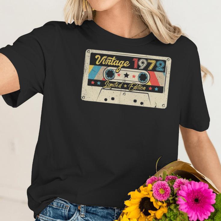 50 Years Old Vintage 1972 Cassette Tape 50Th Birthday Outfit Women T-Shirt Gifts for Her