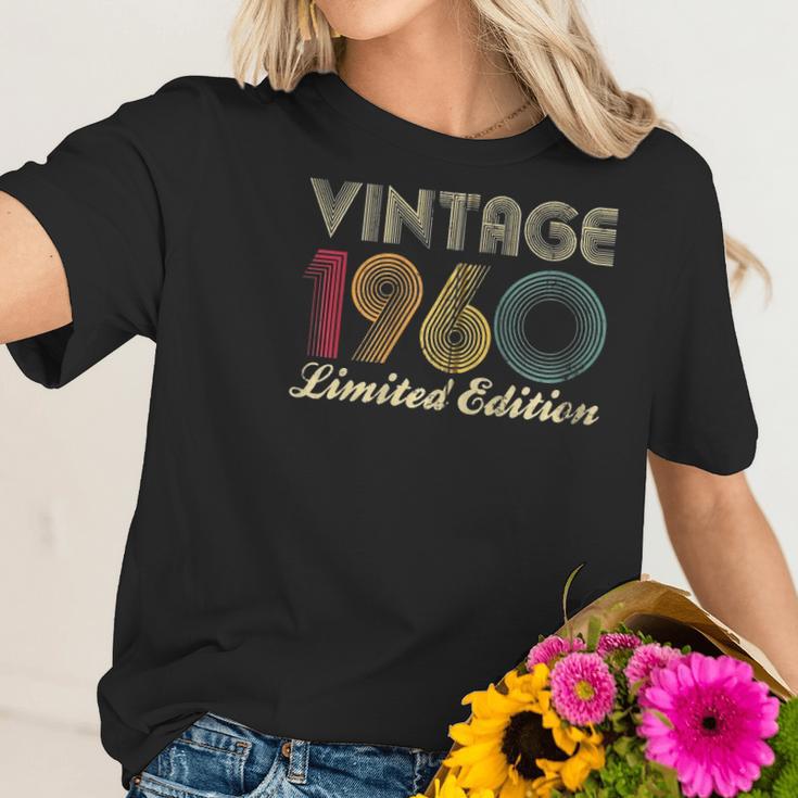 60Th Birthday Gift 1960 Vintage Limited Edition 60 Years Old Zip Women T-Shirt Gifts for Her