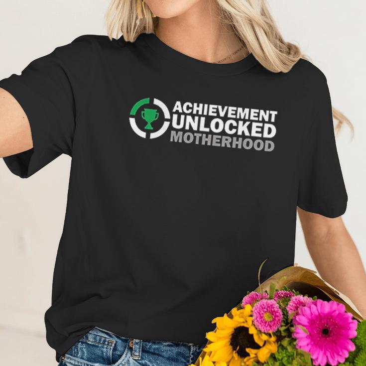 Achievement Unlocked Motherhood Women T-Shirt Gifts for Her