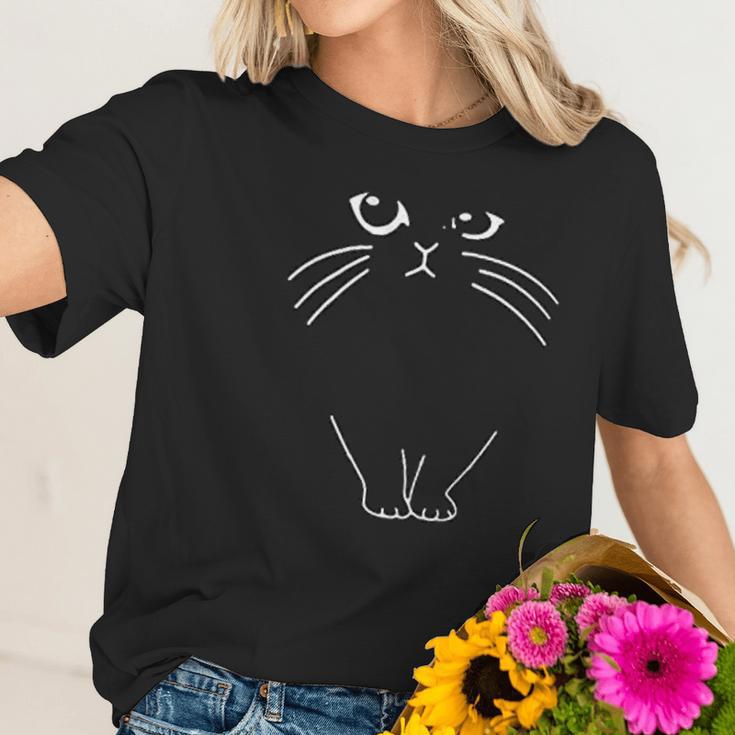 Aniywn Women Loose Girl Summer Cat Pattern Women T-Shirt Gifts for Her