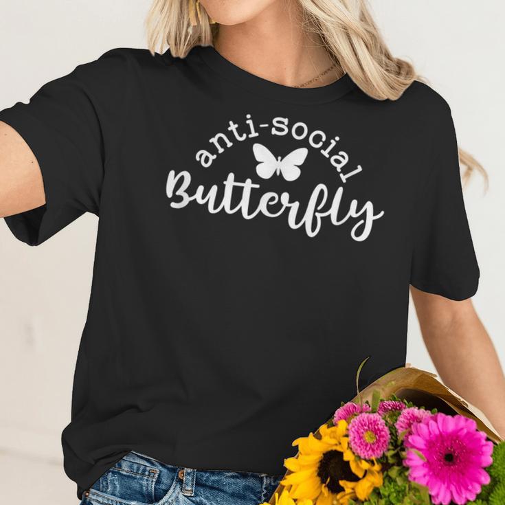 Anti-Social Butterfly Anti-Social Women T-Shirt Gifts for Her