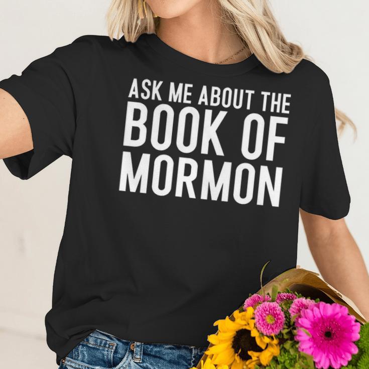 Ask Me About The Book Of Mormon Lds Missionary Lds Missionary Gift Lds Mission Missionary Women T-Shirt Gifts for Her