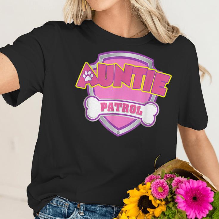 Auntie Patrol - Dog Mom Dad Funny Gift Birthday Party Women T-Shirt Gifts for Her