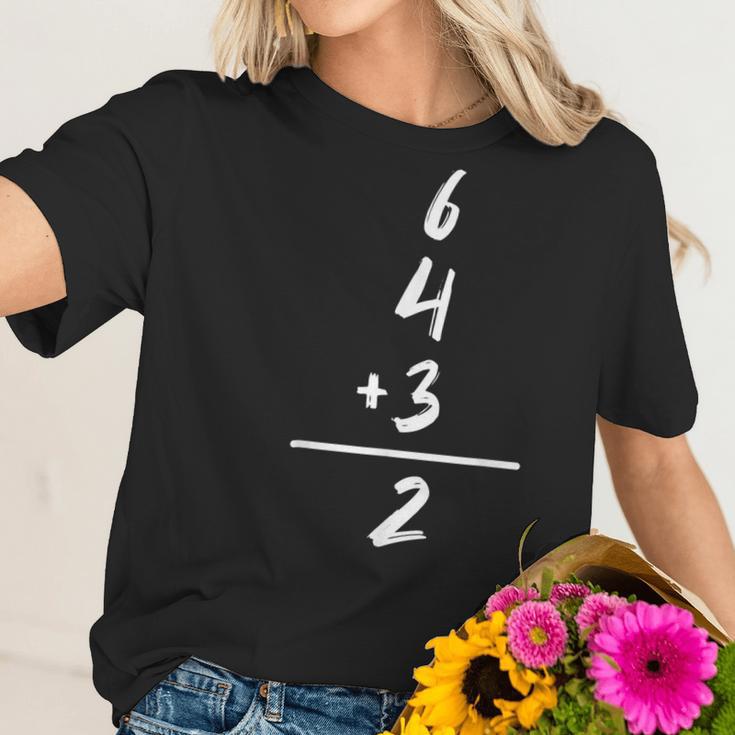 Baseball Inspired Math 6 4 3 2 Double Play Softball Game Men Women T-Shirt Graphic Print Casual Unisex Tee Women T-Shirt Gifts for Her