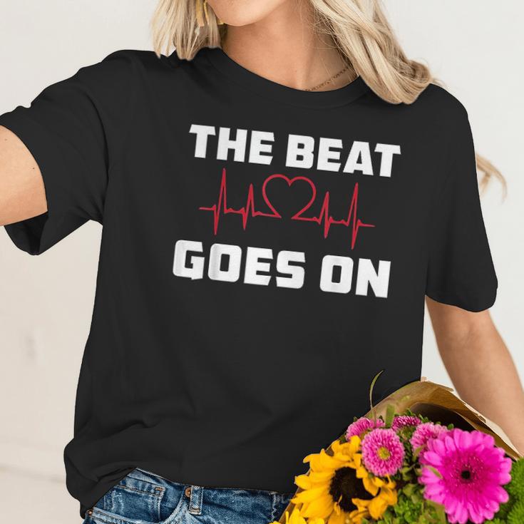 The Beat Goes On Open Heart Surgery Recovery Men Women Gift Women T-Shirt Gifts for Her