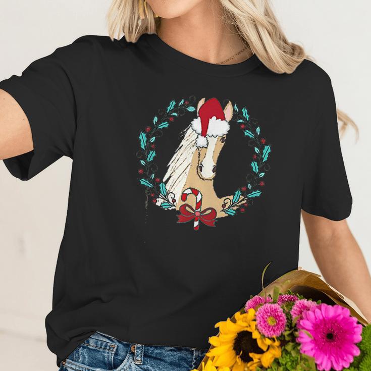 Beautiful Palomino Horse Christmas Women T-Shirt Gifts for Her