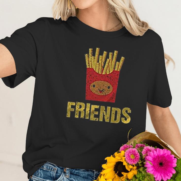 Best Friends Set Bff Set Burger Fries Junk Food Matching Women Women T-Shirt Gifts for Her