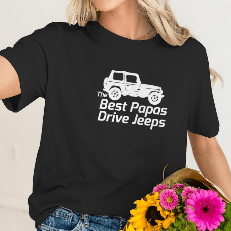 Mens The Best Papas Drive Jeeps Funny True Men Women T-Shirt Graphic Print Casual Unisex Tee Women T-Shirt Gifts for Her