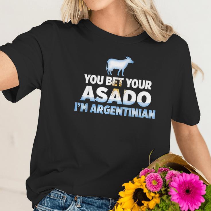 You Bet Your Asado I Am Argentinian Funny Bbq Beef Women T-Shirt Gifts for Her