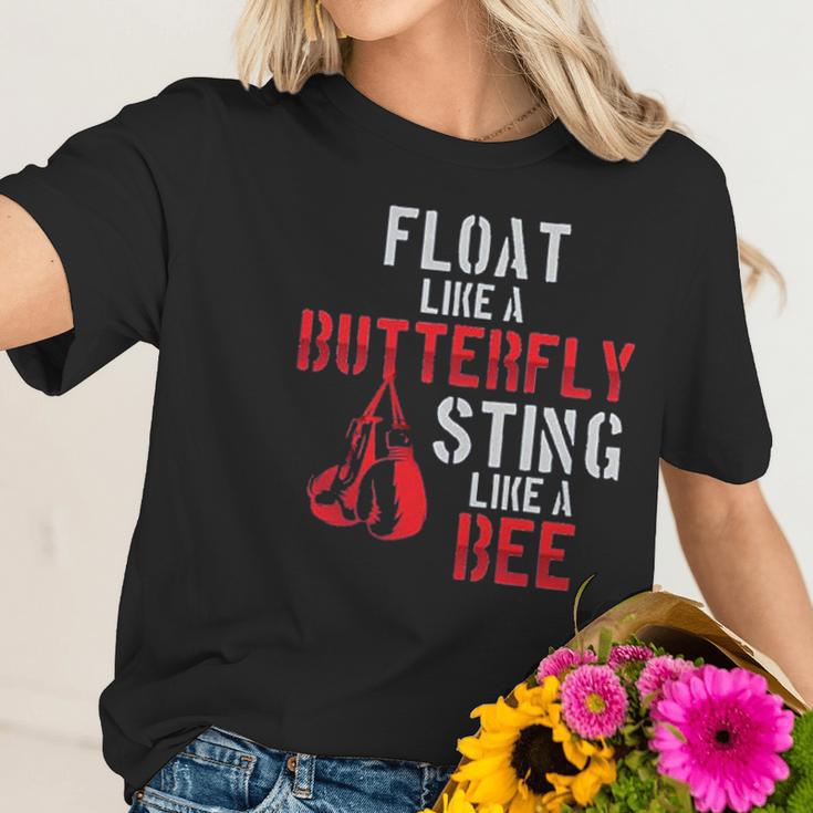 Boxing Float Like A Butterfly Sting Like A Bee Women T-Shirt Gifts for Her