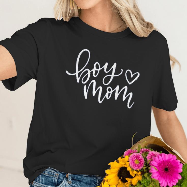 Boy Mom Mama Life Funny Graphic Women T-Shirt Gifts for Her