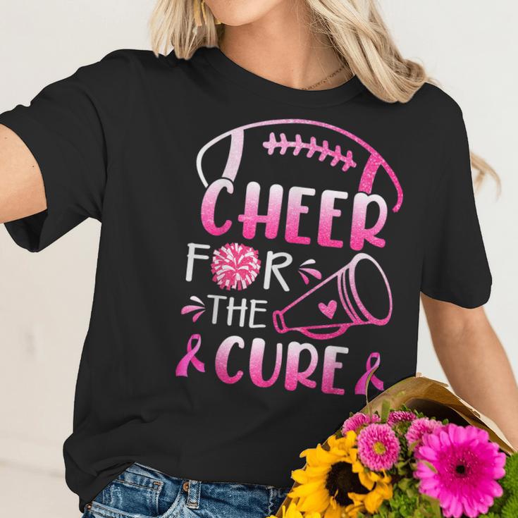 Breast Cancer Awareness Cheer For The Cure V2 Men Women T-Shirt Graphic Print Casual Unisex Tee Women T-Shirt Gifts for Her