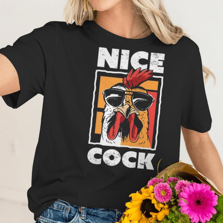 Chicken Farming Funny Nice Cock Women T-Shirt Gifts for Her