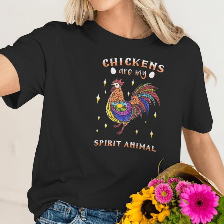 Chickens Are My Spirit Animal Farm Love Egg Women T-Shirt Gifts for Her