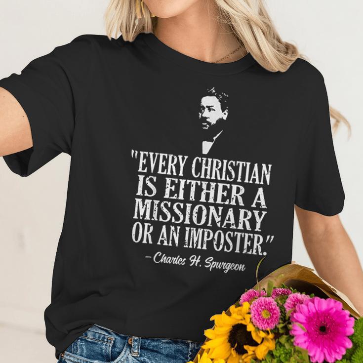 Christian Missionary Or Imposter Charles Spurgeon Women T-Shirt Gifts for Her