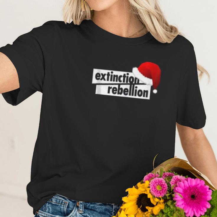 Christmas Extinction Rebellion Climate Change Women T-Shirt Gifts for Her