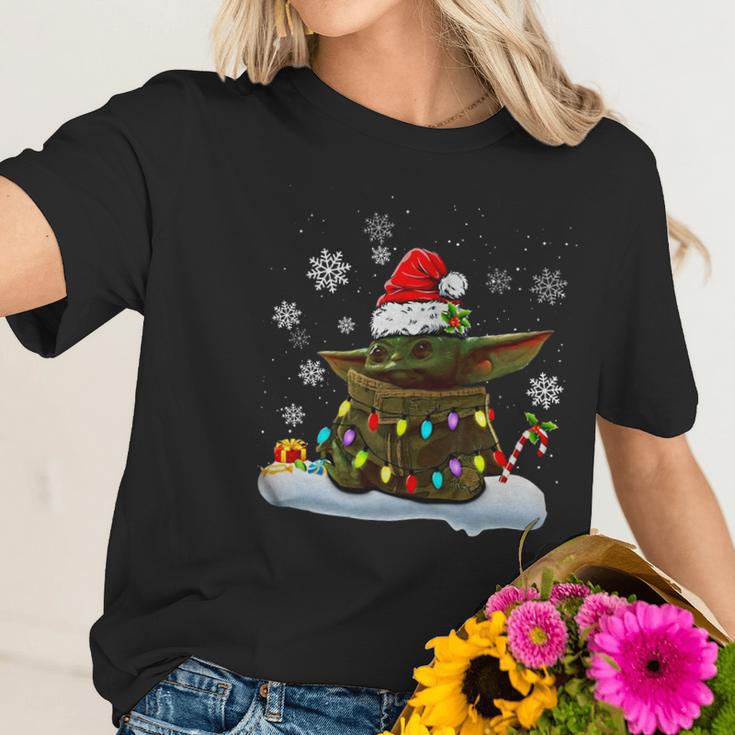 Christmas Santa Baby Yoda Women T-Shirt Gifts for Her