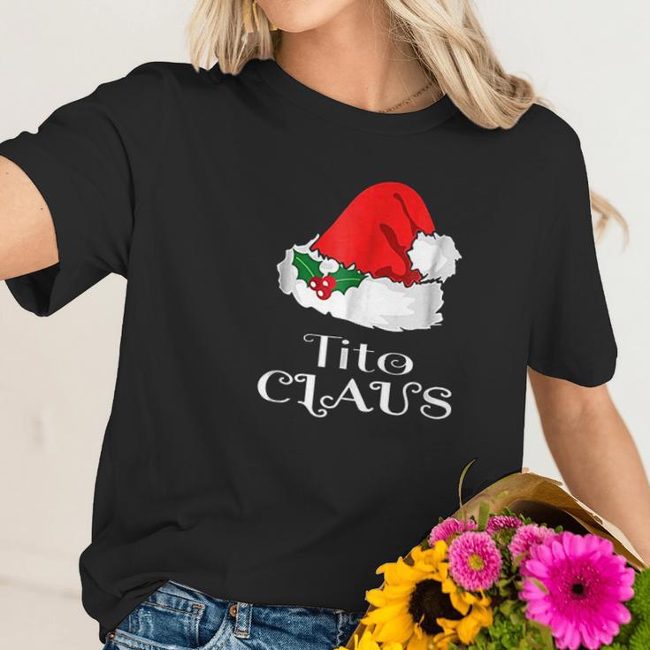 Christmas Tito Claus Matching Pinoy Pajama Santa Hat Women T-Shirt Gifts for Her