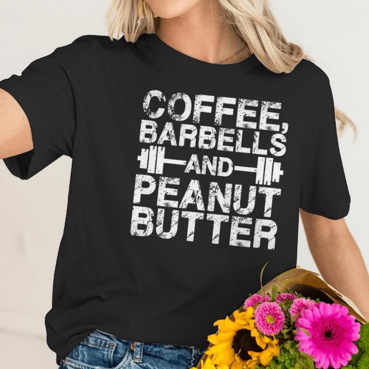 Coffee Barbells And Peanut Butter T-Shirt_1 Women T-Shirt Gifts for Her