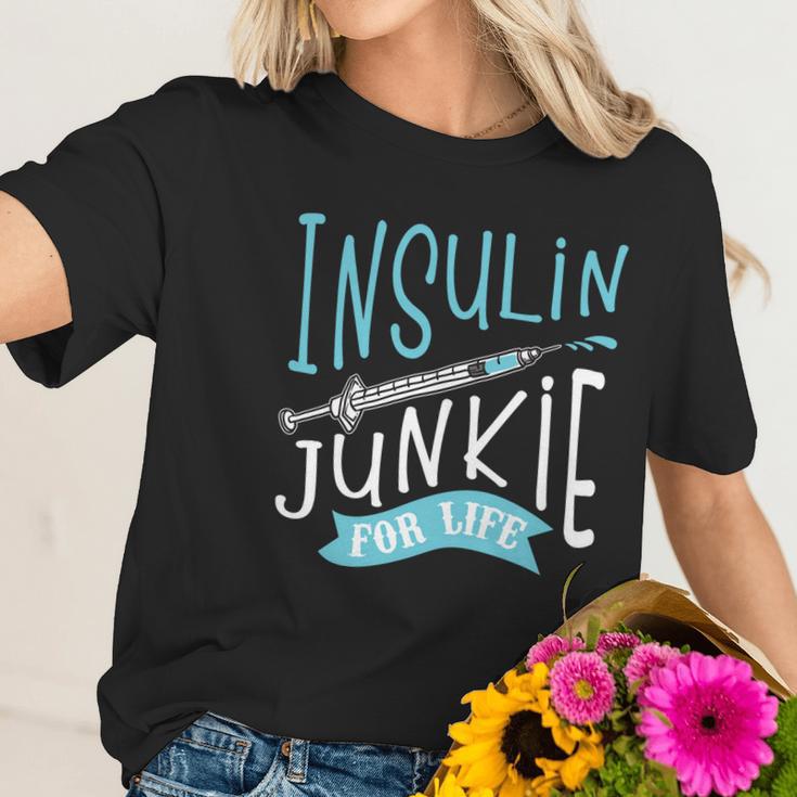 Cool Insulin Junkie Funny Diabetes Awareness Gift Men Women Gift Women T-Shirt Gifts for Her