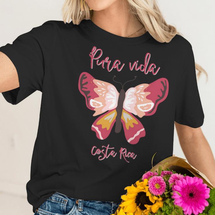 Costa Rica Butterfly Pura Vida Souvenir Women T-Shirt Gifts for Her