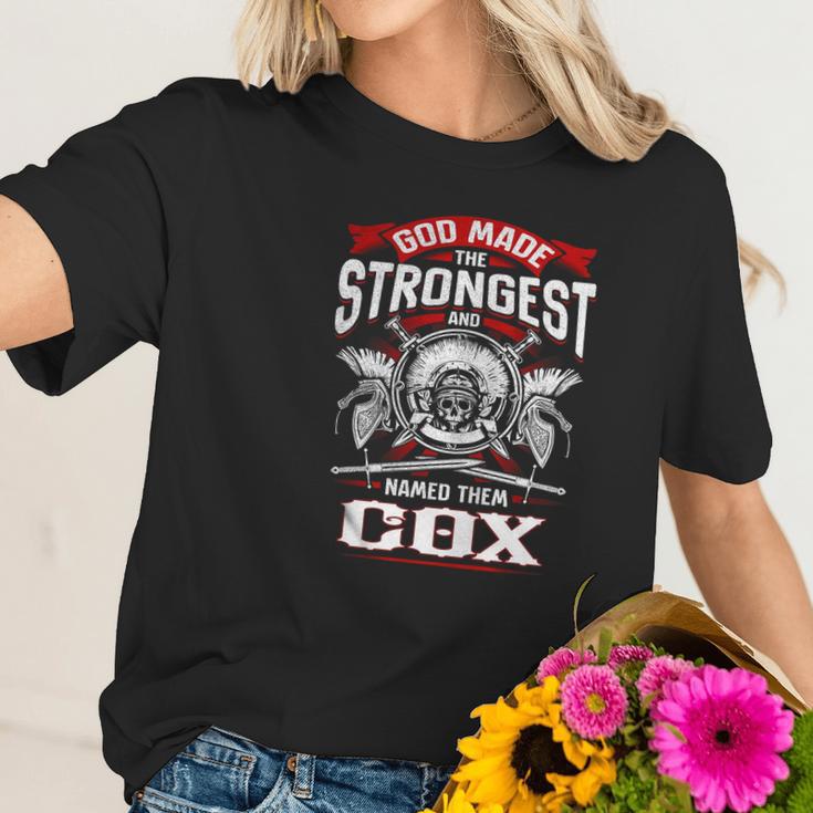 Cox God Made The Strongest And Named Them Cox -CoxShirt Cox Hoodie Cox Family Cox Tee Cox Name Cox Lifestyle Cox Shirt Cox Names Women T-Shirt Gifts for Her