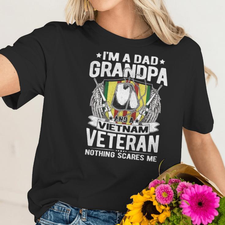 A Dad Grandpa And Vietnam Veteran Proud Retired Soldier Gift Women T-Shirt Gifts for Her