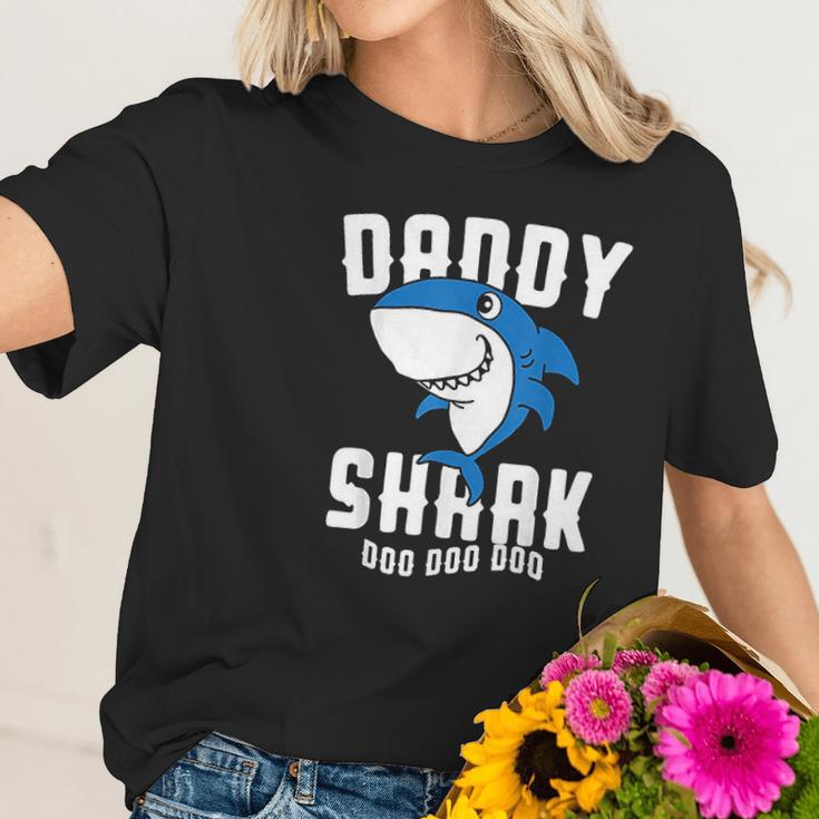 Daddy Shark For Fathers Day Grandpa Halloween Christmas Women T-Shirt Gifts for Her