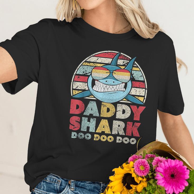 Daddy Shark Gift For Dad Best Christmas Gifts For Dad Women T-Shirt Gifts for Her