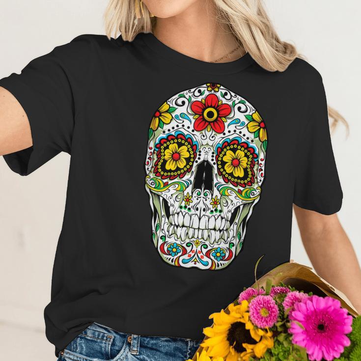 Day Of The Dead Sugar Skull Funny Cinco De Mayo Men Women Men Women T-Shirt Graphic Print Casual Unisex Tee Women T-Shirt Gifts for Her