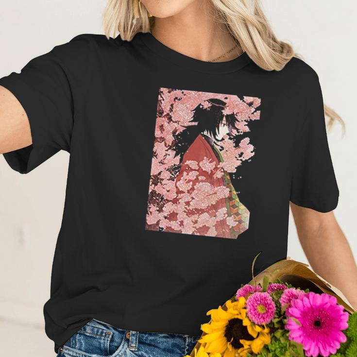 Demon Slayer Kimetsu No Yaiba Flowers Women T-Shirt Gifts for Her